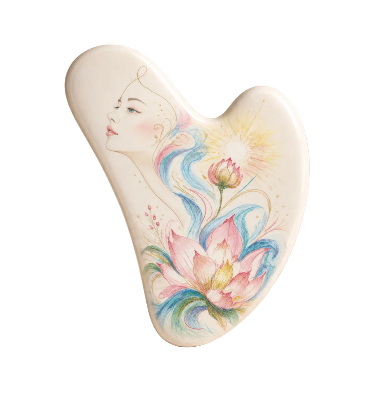 Gua Sha crafted from authentic Limoges porcelain, made in France.